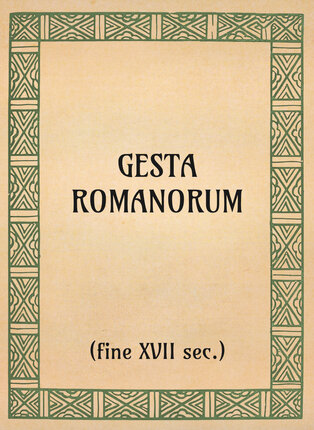 Gesta romanorum (fine xvii sec.) - OpeRus La letteratura russa attraverso le opere