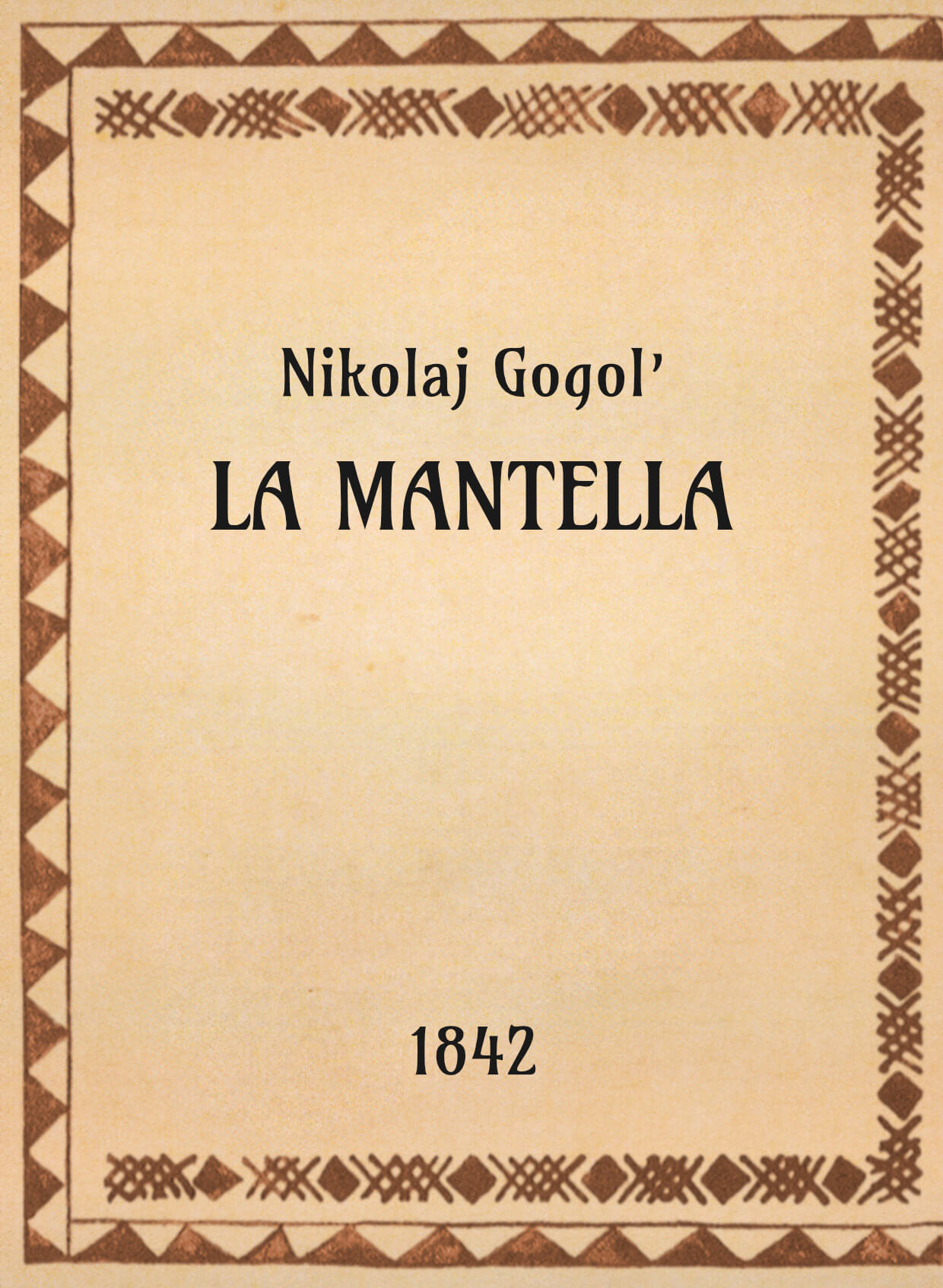 Nikolaj Gogol’, La mantella, 1842 - OpeRus La letteratura russa attraverso le opere